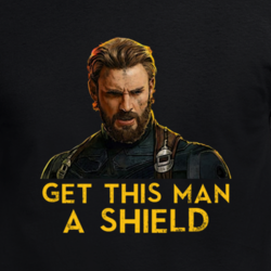 Get This Man A Shield Captain America Avengers Fan Cool Movie T Shirt 33077471