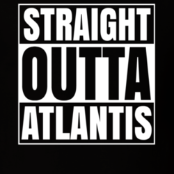 Atlantis Straight Outta Funny Astronomy Science Cool Fan T Shirt 33210913