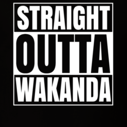Straight Outta Wakanda Black Panther Superfan Movie Cool T Shirt 33210921