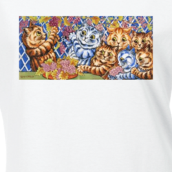 Louis Wain Cats At A Table Cool Painting On A T Shirt 33235658