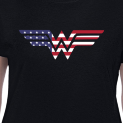 Usa Wonder Woman Flag Logo Parody Super Hero Cool Fan T Shirt 33259429