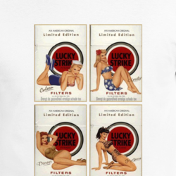 Lucky Strike Cigarettes Old Vintage Pin Up Ads Cool T Shirt 33296195