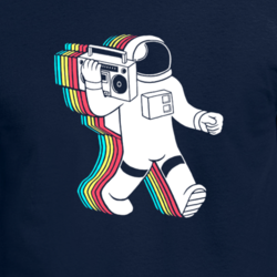 Astronaut Cool Music Old School Retro Parody Music Cool T Shirt 33453718