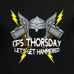 It's Thorsday Let's Get Hammered Funny Thor Norse God Funny Viking T Shirt 33468384