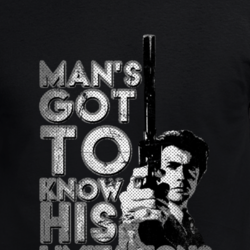 Dirty Harry Limitations Quote 70s Father's Day Gift Movie Fan Classic Cool T Shirt 33508717