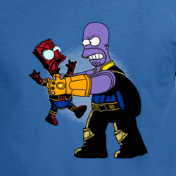 Homer Simpson Thanos Bart Spider Man Mash Parody Spoof Funny T Shirt 33603616