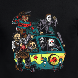 Mystery Machine Parody Funny Killers Jason Freddy Cool Fan T Shirt 33608448