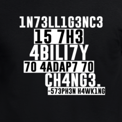 Stephen Hawking Quote Intelligence Genius Science Space Fan T Shirt 33650489