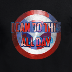 Captain America Movie Quote All Day Shield Fan T Shirt 33760564