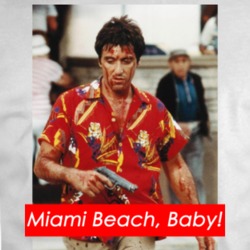 Tony Montana Miami Beach Scarface 80s Movie Parody Fan T Shirt 34415654