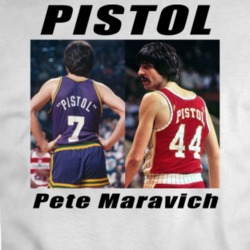 Pistol Pete Maravich Legend Basketball Goat Fan T Shirt 34565409