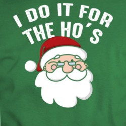 Santa Claus I Do It For The Ho's Funny Christmas T Shirt 35184804