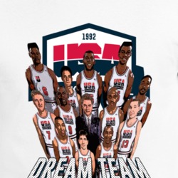 1992 Usa Basketball Dream Team Champions Gold Fan Vtg Style T Shirt 35199531