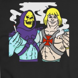 He-man Skeletor Funny Parody Weed Cannabis Smoking T Shirt 35221675