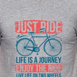 Just Ride Cyclist Bicycle Biking V-neck T Shirt 35592894