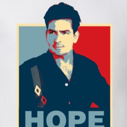 Charlie Two and a Half Men Hope Obama t shirt 35703