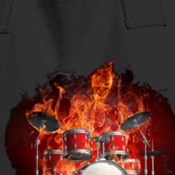 Drummer On Fire Flaming Music Rock Drums Party Totebag 36545283