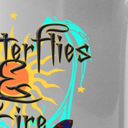 Butterflies & Fire Moth To A Flame Love Peace Mug 36554080