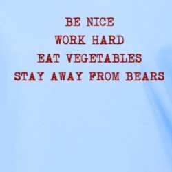 Be Nice Work Hard Eat Vegetables Bears Funny Health Ladies T Shirt 36564187