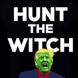 Hunt The Witch Impeach Trump Liberal Usa Ladies T Shirt 36582132