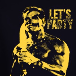 Let's Party Arnold Schwarzenegger Commando Movie 80s Fan Long Sleeve 36585138