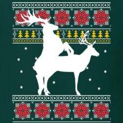 Ugly Christmas Sweater Reindeer Mating Funny Parody T Shirt 36663975
