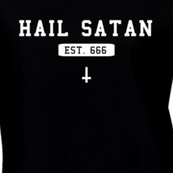 Hail Satan Est 666 Trending Parody Devil Ladies T Shirt 37110540