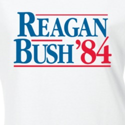 Reagan Bush 84 Usa President Election Sign Ladies T Shirt 37112563
