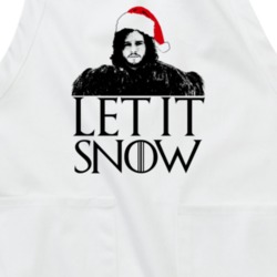 Let It Snow Jon Funny Parody Got Fan Christmas White Apron 37120476