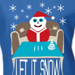 Let It Snow Cocaine Christmas Parody Walmart Ladies T Shirt 37120609