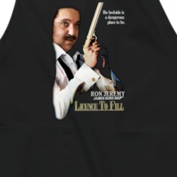 Ron Jeremy Licence Fo Fill Funny Parody Apron 37147683