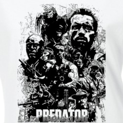 Predator Arnold Schwarzenegger Movie Action Fan White Ladies T Shirt 37154478
