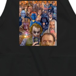 Super Heroes Villains Funny Parody Apron 37156034