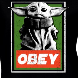 Obey Baby Yoda Funny Star Wars Parody Meme Fan Ladies T Shirt 37158754