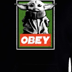 Obey Baby Yoda Funny Star Wars Parody Meme Fan Hoodie 37158755