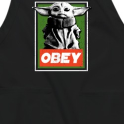 Obey Baby Yoda Funny Star Wars Parody Meme Fan Apron 37158756