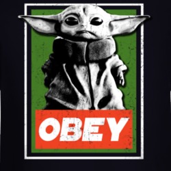 Obey Baby Yoda Funny Star Wars Parody Meme Fan Long Sleeve 37158758