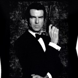 James Bond Pierce Brosnan 90s Movie Oo7 Fan Ladies T Shirt 37159883