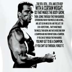 Arnold Schwarzenegger Muscle Grow Quote Bodybuilding Legend Ladies T Shirt 37160751