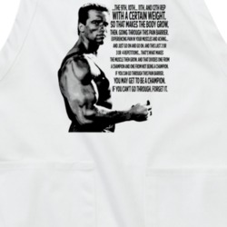 Arnold Schwarzenegger Muscle Grow Quote Bodybuilding Legend Apron 37160753