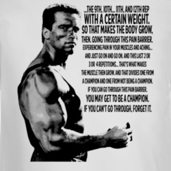 Arnold Schwarzenegger Muscle Grow Quote Bodybuilding Legend Long Sleeve 37160754
