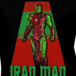Iran Man Funny Parody Iron Man Irainian Superhero Ladies T Shirt 37170984