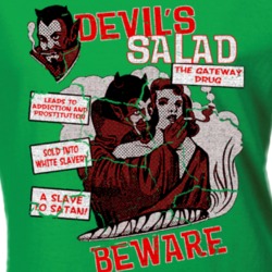 Weed Devil's Salad Funny Parody Marijuana Cannabis Ladies T Shirt 37178613