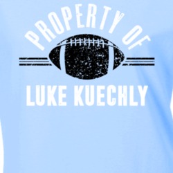 Property Of Luke Kuechly Football Ladies T Shirt 37179493