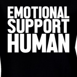 Emotional Support Human Funny Dog Parody Ladies T Shirt 37444531