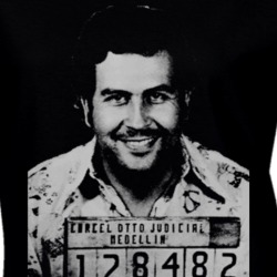 Pablo Escobar Columbian Legend Mugshot Ladies T Shirt 37450502