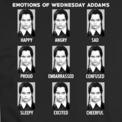 Emotions Of Wednesday Addams Funny Family Movie T Shirt 37454628