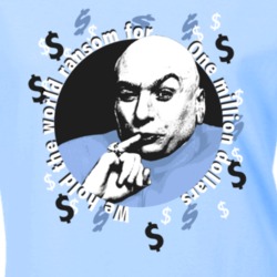 Dr Evil Austin Powers Quote One Million Funny Movie Ladies T Shirt 37455587