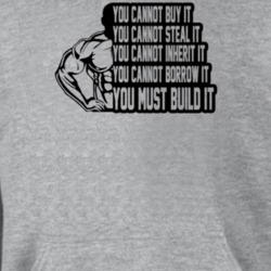 You Must Build It Muscle Bodybuilder Power Lifter Gym Hoodie 37461530