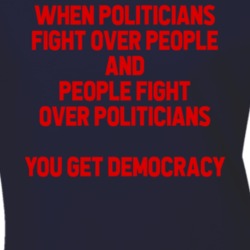 Democracy Meaning Politicians Fighting Power Usa Ladies T Shirt 37571784